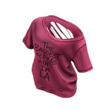 Y2K Hot Pink Off-Shoulder Ripped Popstar Tee (LA)