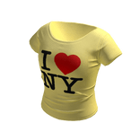 Y2K I LOVE NEW YORK Graphic T Shirt | Baby Yellow
