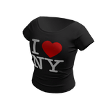 Y2K I LOVE NEW YORK Graphic T Shirt | Black