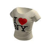 Y2K I LOVE NEW YORK Graphic T Shirt | Off White 