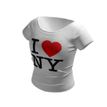 Y2K I LOVE NEW YORK Graphic T Shirt | White