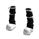 Y2k Kawaii White Black Shoes ✔️