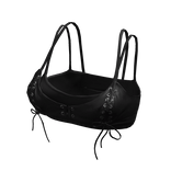 Y2K Lace Up Layered Cami Black [JEYS]