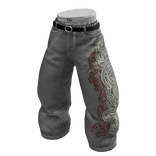 💗Y2K Layered Baggy Jeans Grey💗