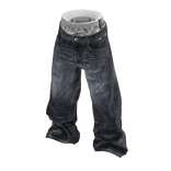 💗Y2K LAYERED BAGGY JEANS_ASHBLUE