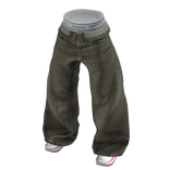 💗Y2K LAYERED BOXER JEANS_KHAKI