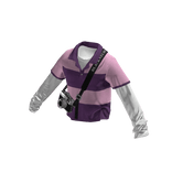 💗 Y2K Layered Polo Shirt w/ Camera _ Purple