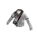 💗 Y2K Layered Polo Shirt w/ Camera _ White