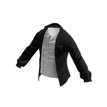 💗Y2k Layered Shirt w/ Chains Black