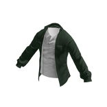 💗Y2k Layered Shirt w/ Chains Dark Green