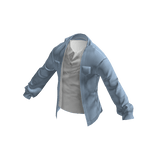 💗Y2k Layered Shirt w/ Chains Light Blue