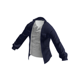 💗Y2k Layered Shirt w/ Chains Ocean Blue