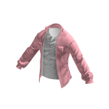 💗Y2k Layered Shirt w/ Chains Pink