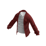 💗Y2k Layered Shirt w/ Chains Red