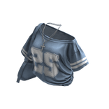 Y2K Light Blue Off-Shoulder Jersey w/ Cross Bag