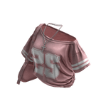 Y2K Light Pink Off-Shoulder Jersey w/ Cross Bag