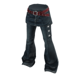 💗Y2K LOW-RISE DENIM SKIRT JEANS_DARK BLUE