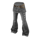 💗Y2K LOW-RISE DENIM SKIRT JEANS_GREY