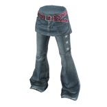 💗Y2K LOW-RISE DENIM SKIRT JEANS_SKYBLUE