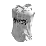 💜 Y2K Monster Sleeveless Hoodie_White