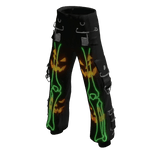 Y2K Neon Skeleton & Pumpkin Pants