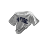Y2K Off Shoulder Tucked Shirt New York