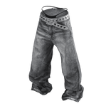 💗Y2K OVERSIZED JEANS WITH BELT_GRAY