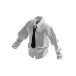 💗Y2K OVERSIZED SHIRT WITH TIE_WHITE