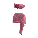 Y2K pink laced ruffled tropical outfit