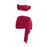 Y2K pink laced ruffled tropical outfit