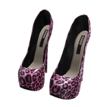 y2k ☆ pink leopard platform high heels