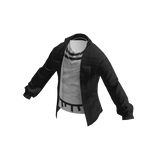 💗Y2k Plaid Shirt w/ Chains Black n White