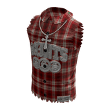 💗Y2K Plaid Torn T-shirt Red💗