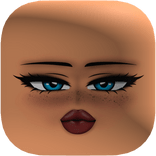 Y2K Preppy E-Girl Baddie Face [Icy Blue]