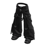 [Y2K] Punk Goth Wide Cargo Pants & Platform Shoes