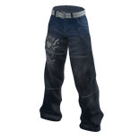 Y2K Punk Grunge Vintage Jeans w White Belt