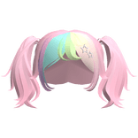 ☆ Y2K Punk Pastel Rainbow Pigtails