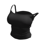 ʚ♡ɞ Y2K Pure Black Ribbed Tank Top