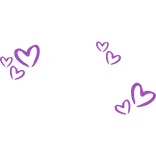 ♡ Y2K purple heart face filter