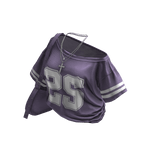 Y2K Purple Off-Shoulder Jersey w/ Cross Bag