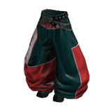 Y2K Racer Girl Pants (Black Teal)