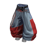 Y2K Racer Girl Pants (White Baby Blue)