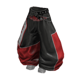 Y2K Racer Girl Pants (White Dark Grey)
