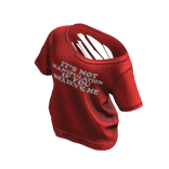 Y2K Red Off-Shoulder Ripped Tee (Manipulation)