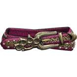Y2K Rhinestone Scene Belt Pink & Leopard Print
