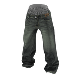 💗Y2K SAGGING RELAXED JEANS_ASH GREY