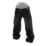 💗Y2K SAGGING RELAXED JEANS_BLACK