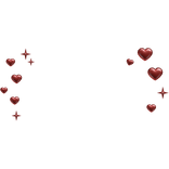 Y2K Shiny Stars and Hearts Aura Bling - Red