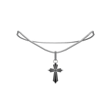 Y2K  Silver Cross Necklace