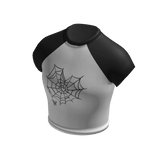 Y2K Spider Crop Black